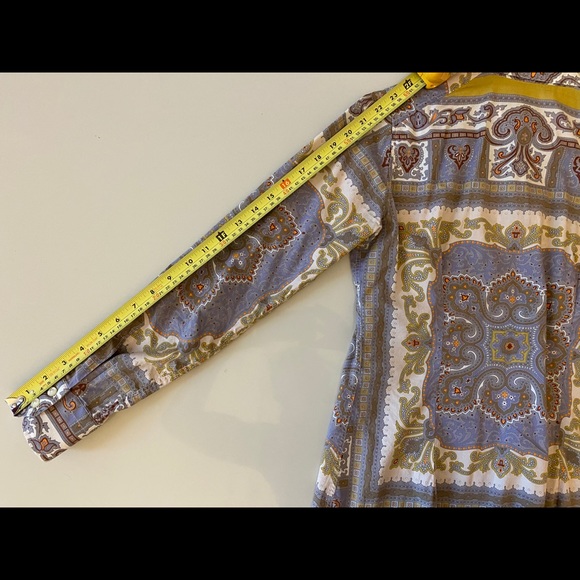 Etro small 38 button down top geometric multicolor - Picture 10 of 10